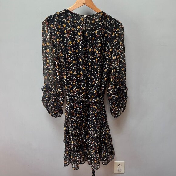 Draper‎ James Black Floral Flutter Dress- Size M - Picture 7 of 7